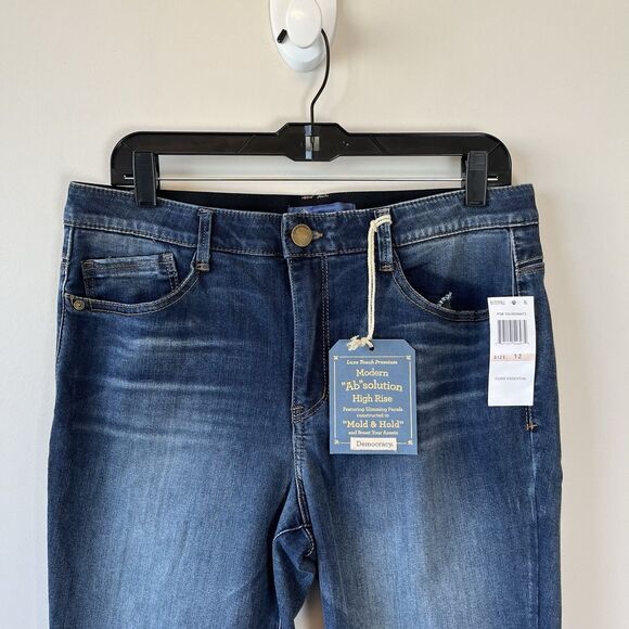 Democracy Jeans Women’s Ab Solution High Rise Ankle Blue Denim Size 12 NWT’s - Picture 6 of 14
